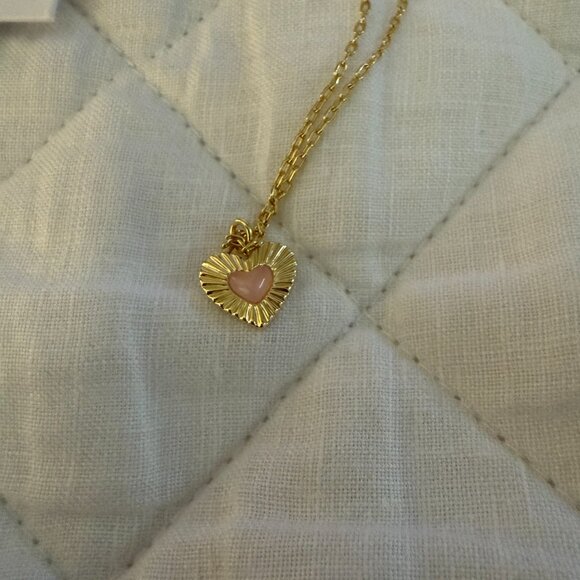 Gorjana Rose Quartz Heart Necklace - Picture 6 of 6